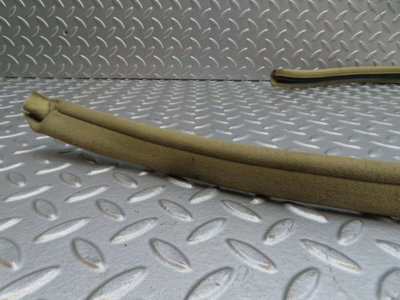 15517 Mercedes-Benz W123 230E Rear Right Cloth Covered Door Seal Cream
