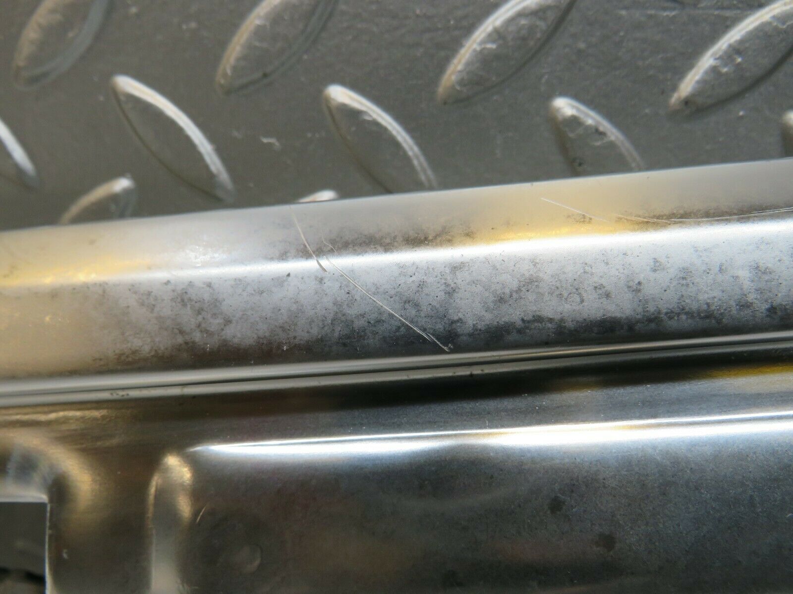 23367 Mercedes-Benz W116 350SE A Pillar Chrome Moulding Trim Left Side