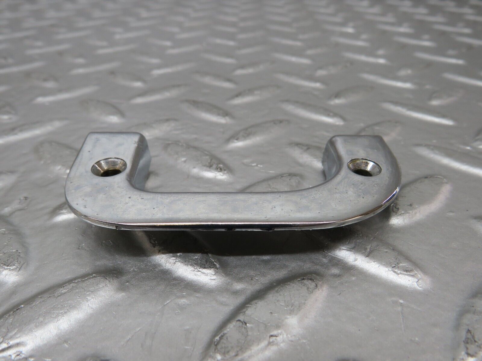 25549 Mercedes-Benz W123 200 Left Interior Chrome Door Latch Trim 1237230124