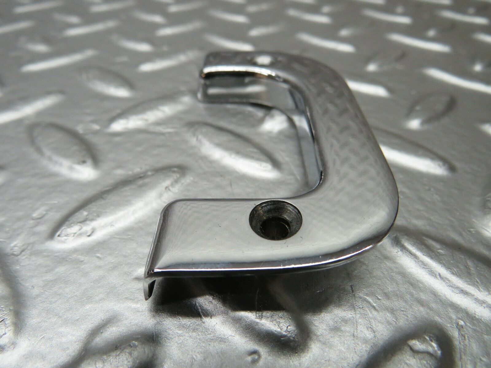 23995 Mercedes-Benz W123 280E Left Interior Chrome Door Latch Trim 1237230124