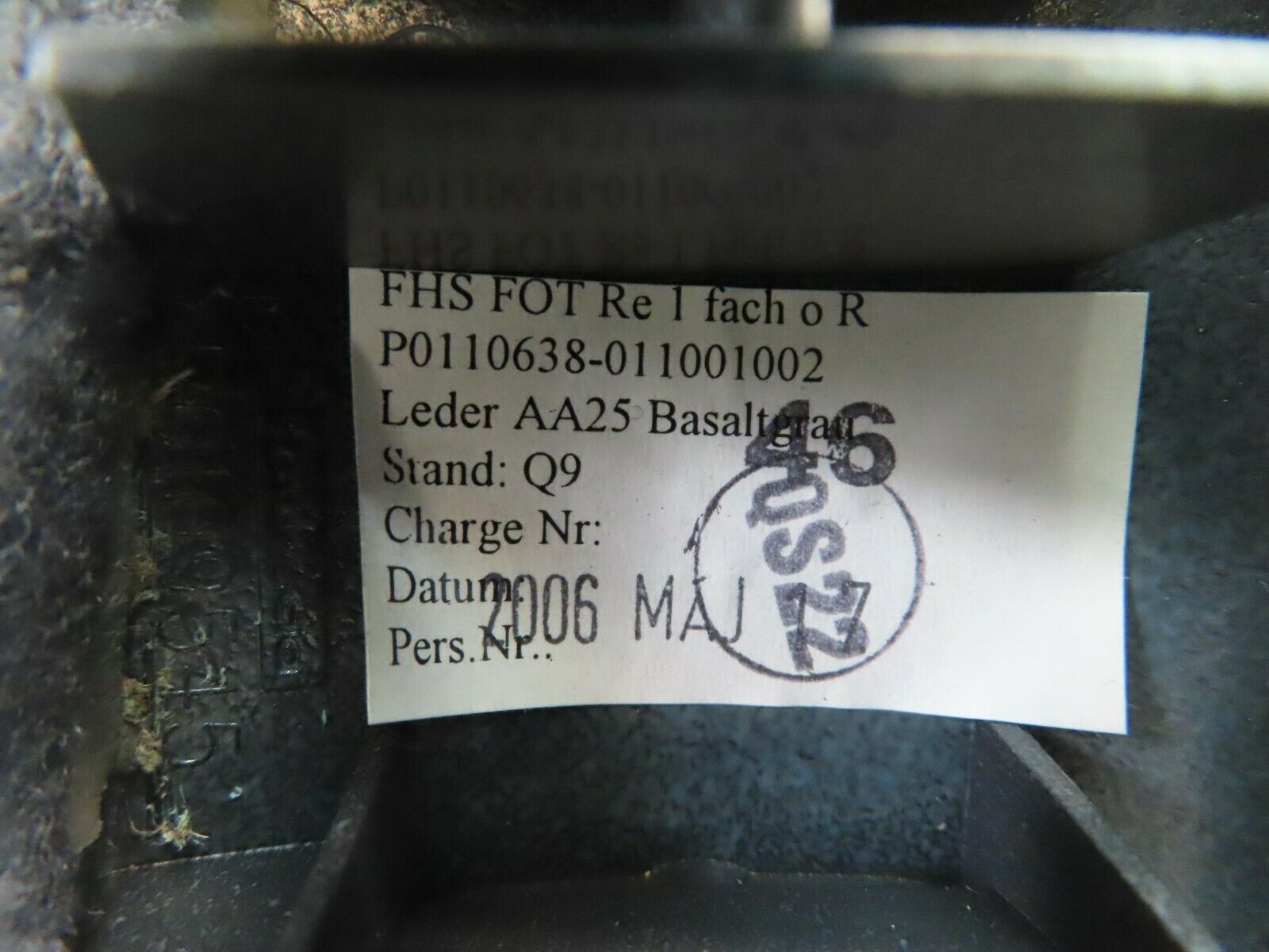 11181 Mercedes-Benz W221 S320 Rear Right Window Control Switch P0110638