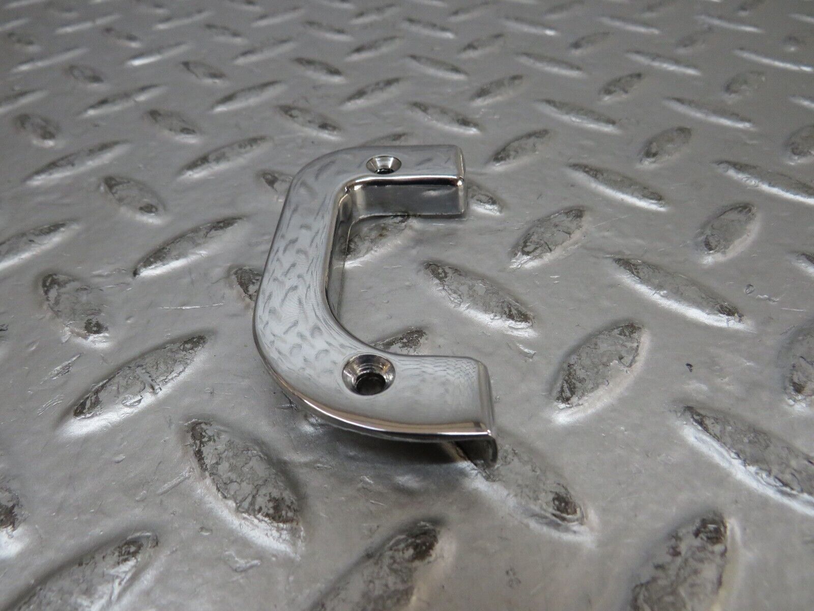 27167 Mercedes-Benz W123 280E Left Interior Chrome Door Latch Trim 1237230124