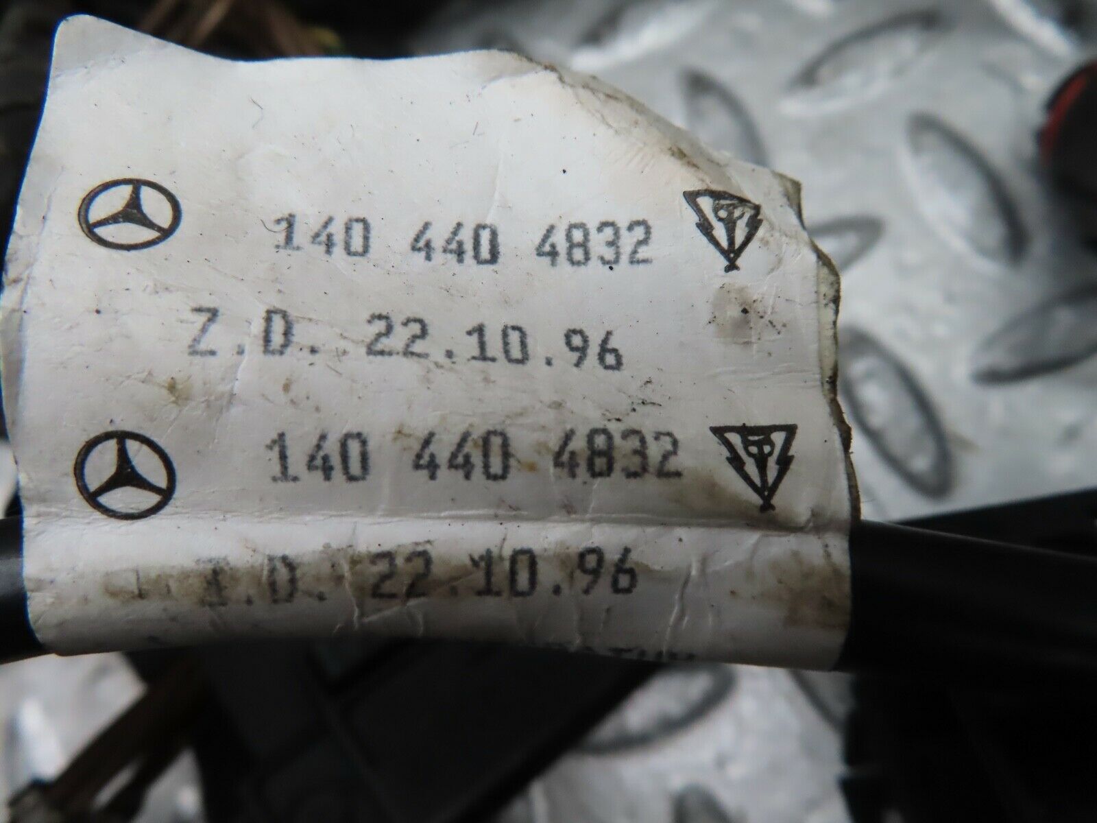 19577 Mercedes-Benz C140 CL420 Coupe Engine Wire Wiring Harness 1404404832