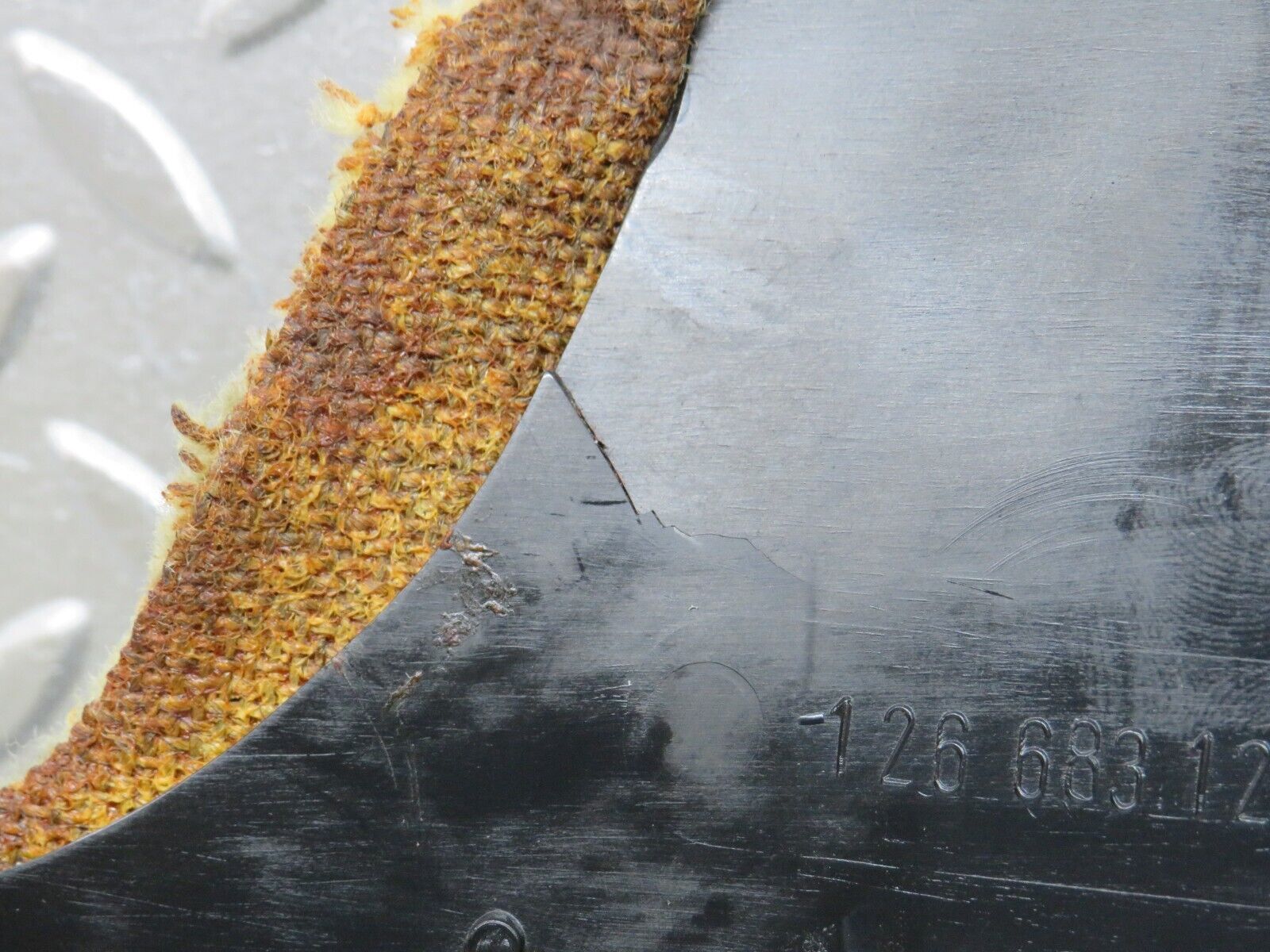 34383 Mercedes-Benz C126 380SEC Coupe Centre Console Carpet Right 1266831225