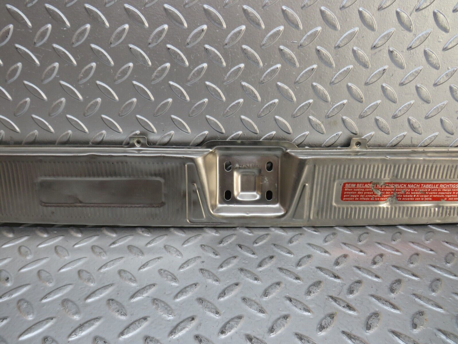 28216 Mercedes-Benz S123 240D Wagon Trunk Ornamental Chrome Cover 1236681089