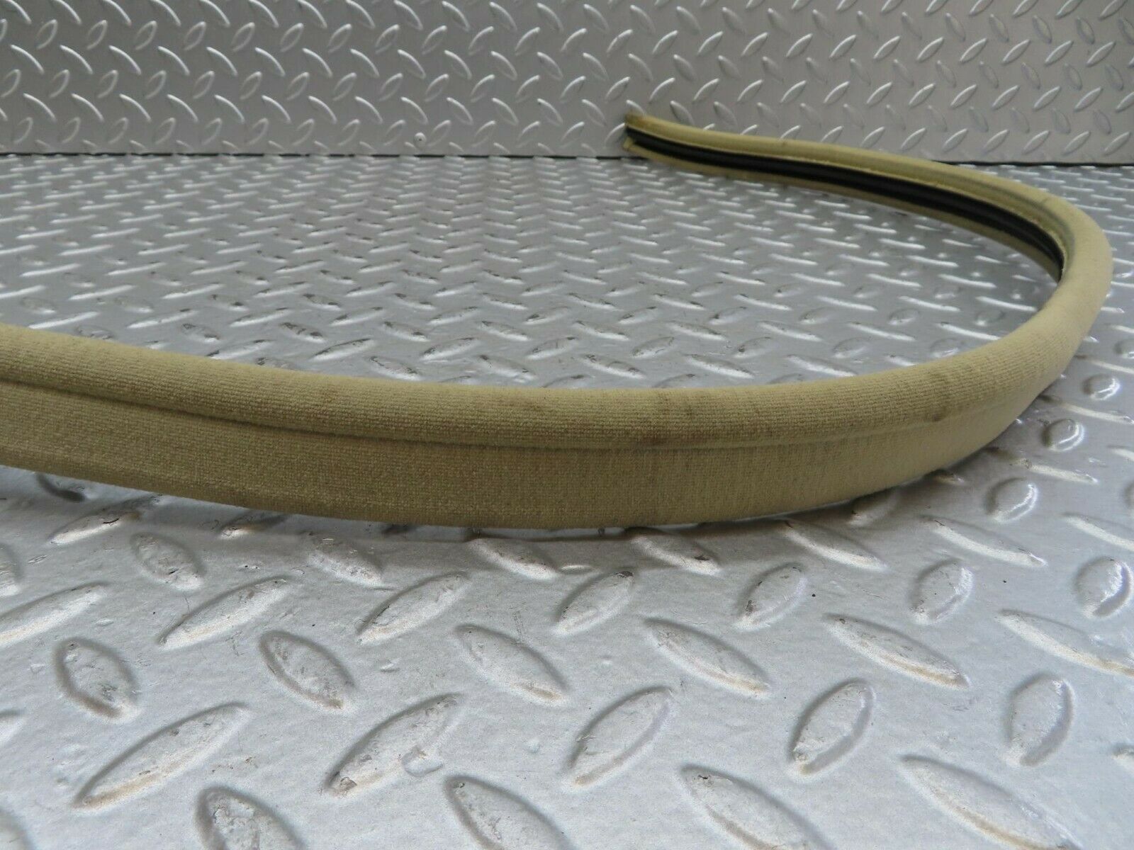 15517 Mercedes-Benz W123 230E Rear Right Cloth Covered Door Seal Cream