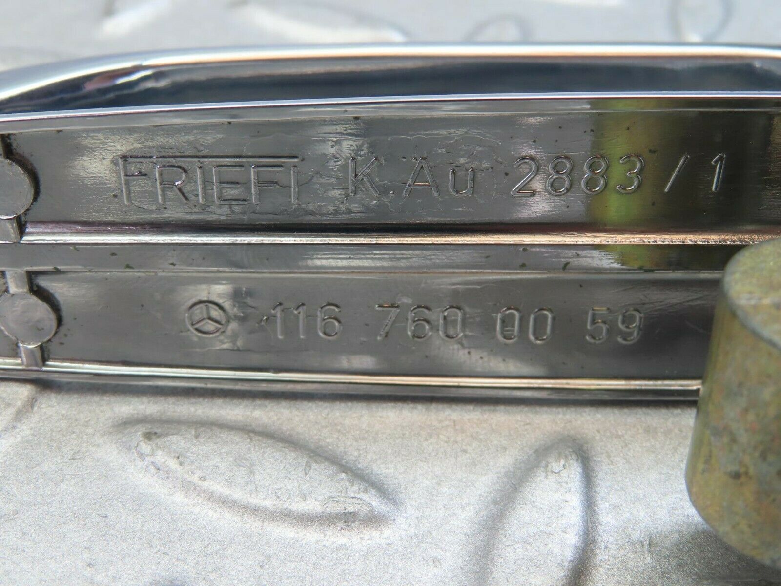 8744 Mercedes-Benz W116 Chrome Door Handle Rear Right 1167600059