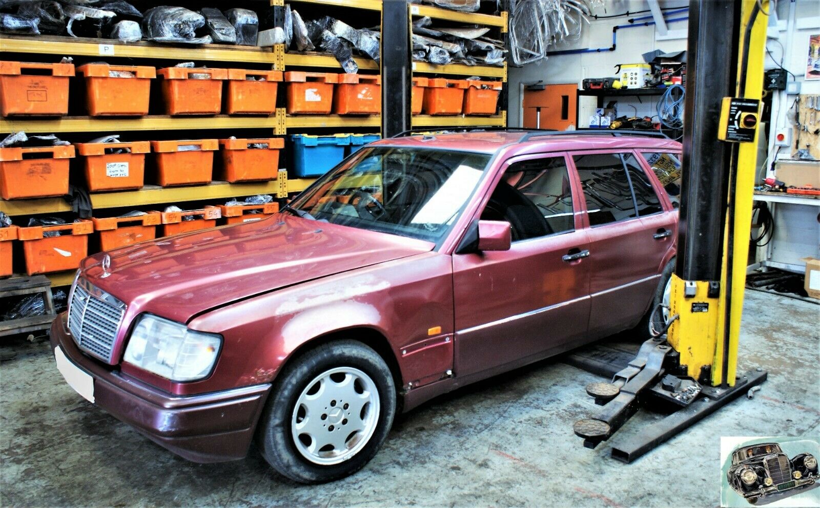 6458 Mercedes-Benz S124 E220 Wagon Headlight Control Switch Panel