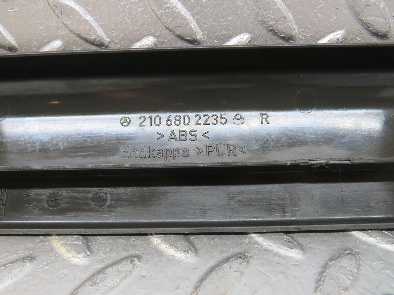 34855 Mercedes-Benz W210 320E Front Right Door Sill Trim Grey 2106802235