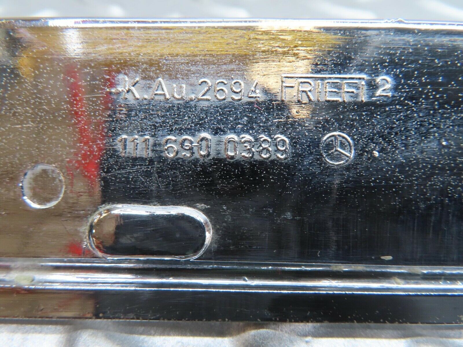 13070 Mercedes-Benz W111 220S C Pillar Chrome Trim Left Side 1116900389