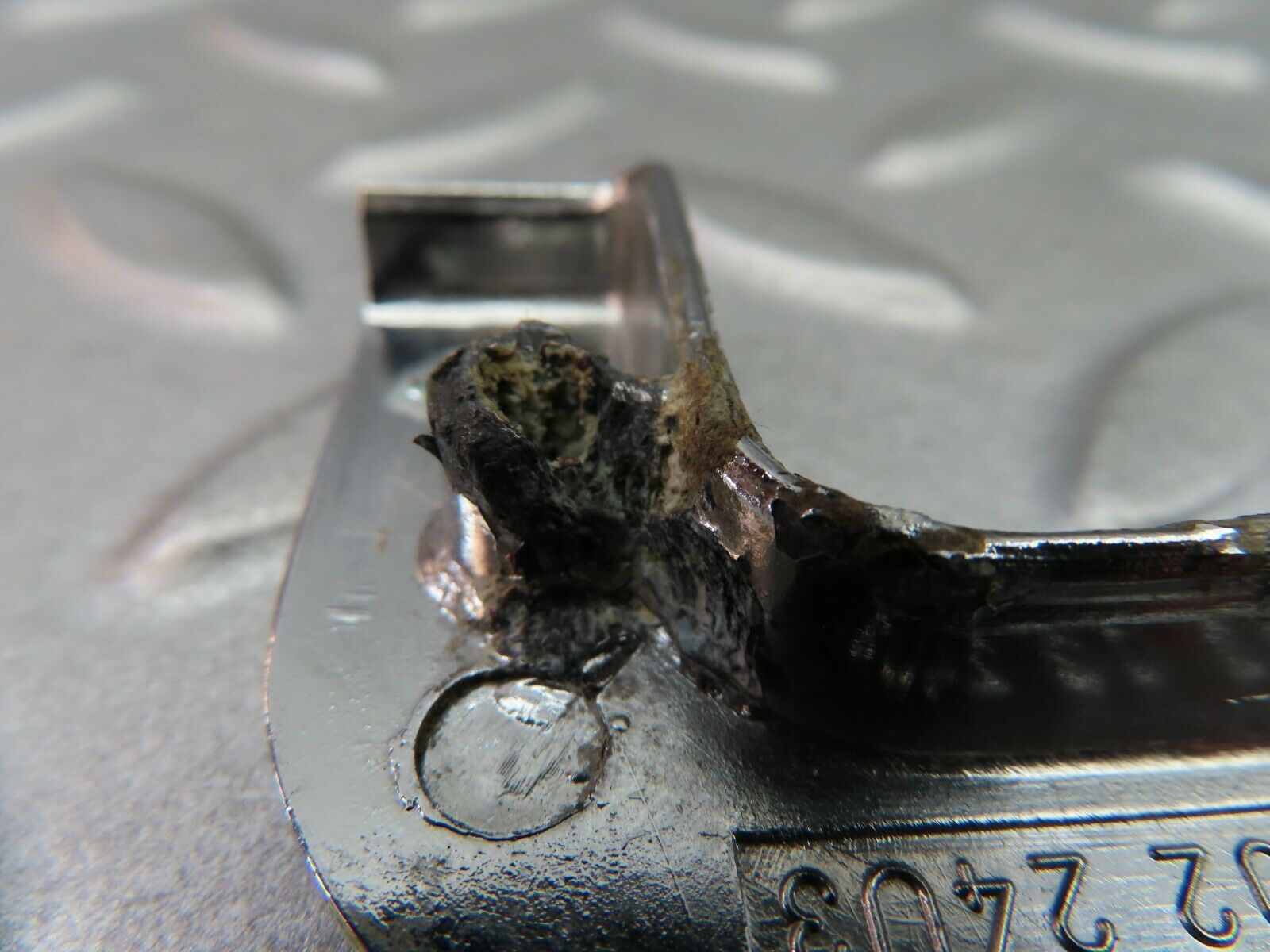 6070 Mercedes-Benz W126 380SE Right Interior Chrome Door Latch Trim 1237230224