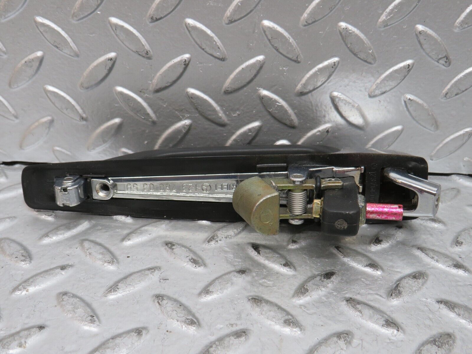 28899 Mercedes-Benz W123 280E Rear Left Exterior Chrome Handle 1237600359