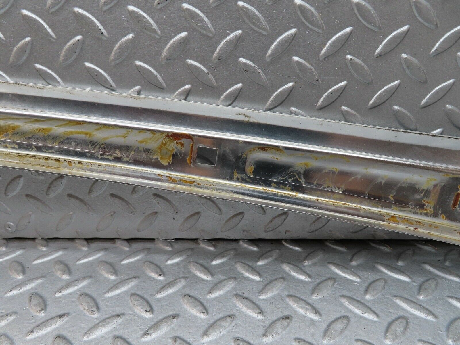 17683 Mercedes-Benz W116 450SEL A Pillar Chrome Moulding Trim Left Side