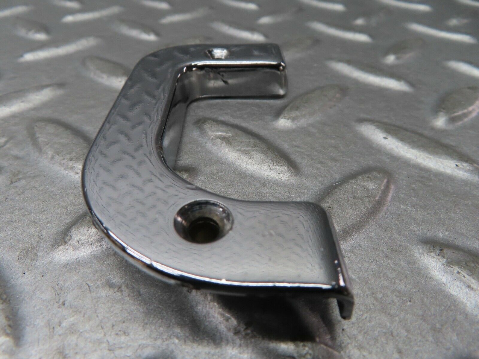 19165 Mercedes-Benz W123 300D Left Chrome Door Latch Trim 1237230124