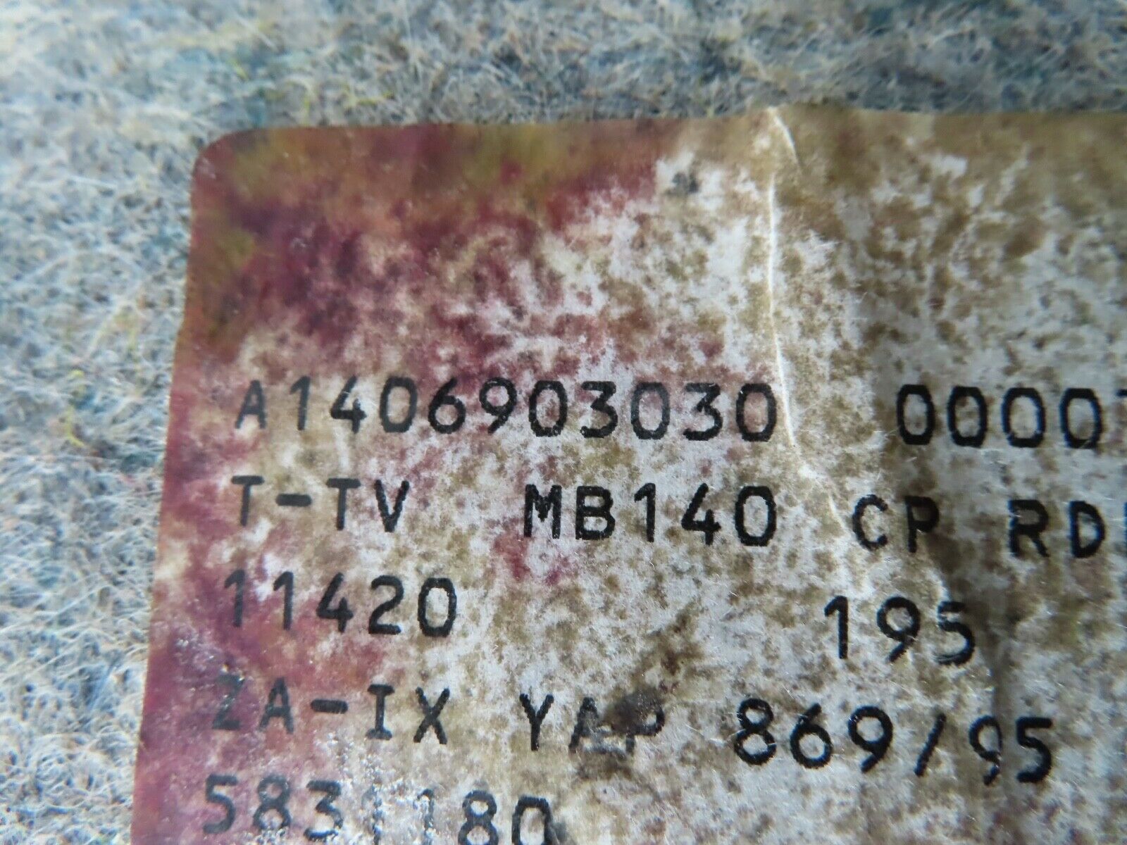 19419 Mercedes-Benz C140 CL420 Coupe Trunk Cover Panels With Floor Carpet Grey