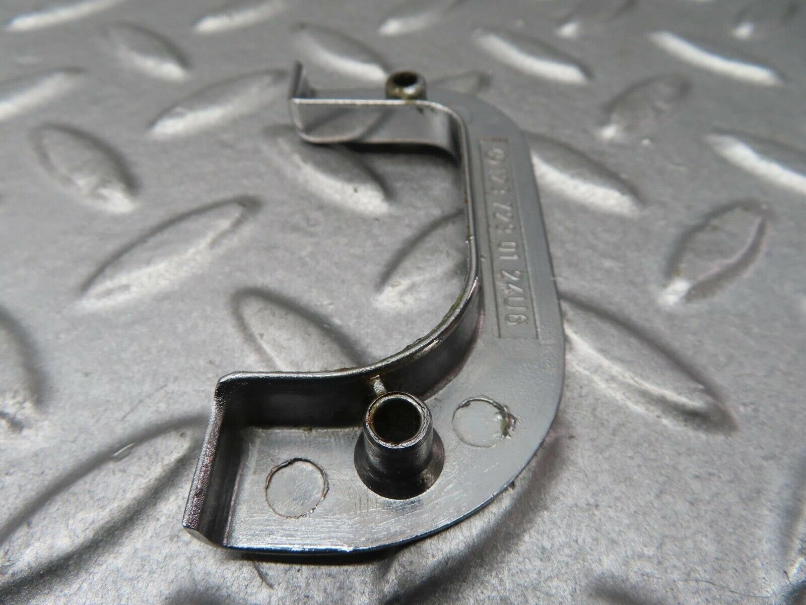 13555 Mercedes-Benz W123 200 Left Interior Chrome Door Latch Trim 1237230124