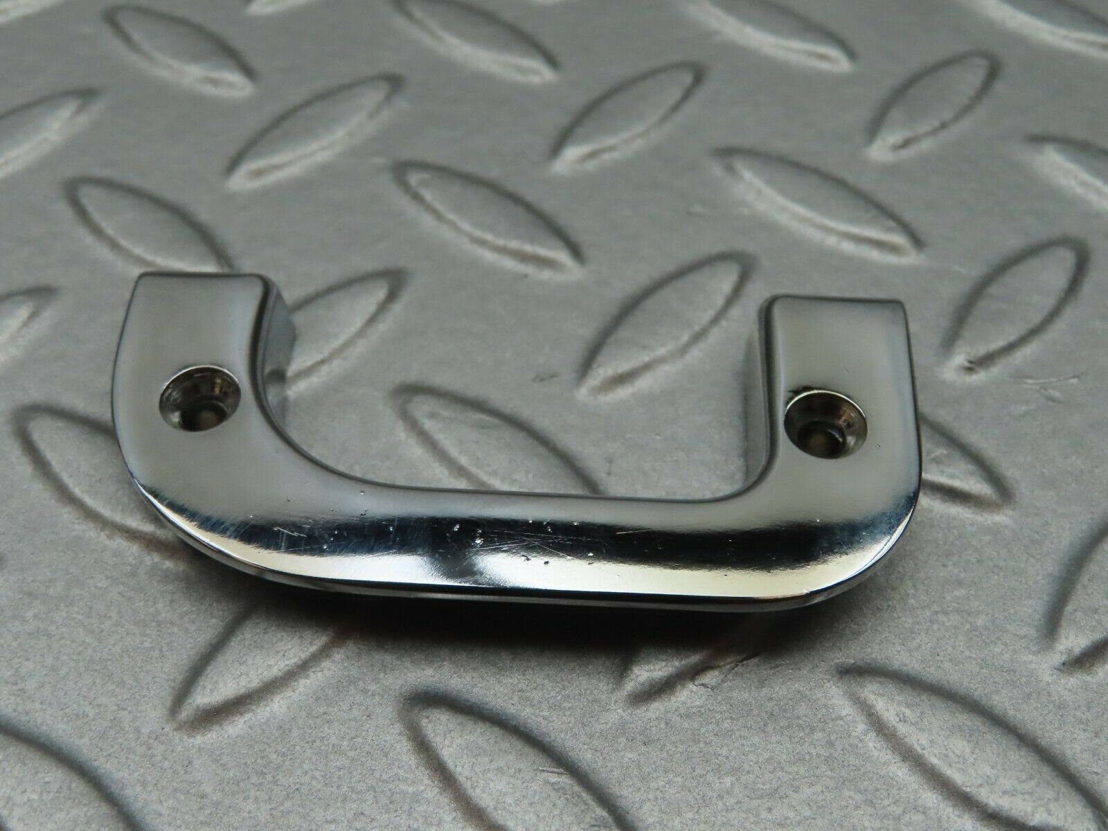 4528 Mercedes-Benz W123 230E Right Interior Chrome Door Latch Trim 1237230224