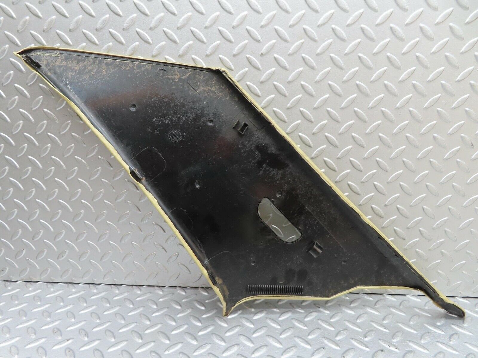 15313 Mercedes-Benz W123 230E C Pillar Cover Panel Left Beige 1236900325