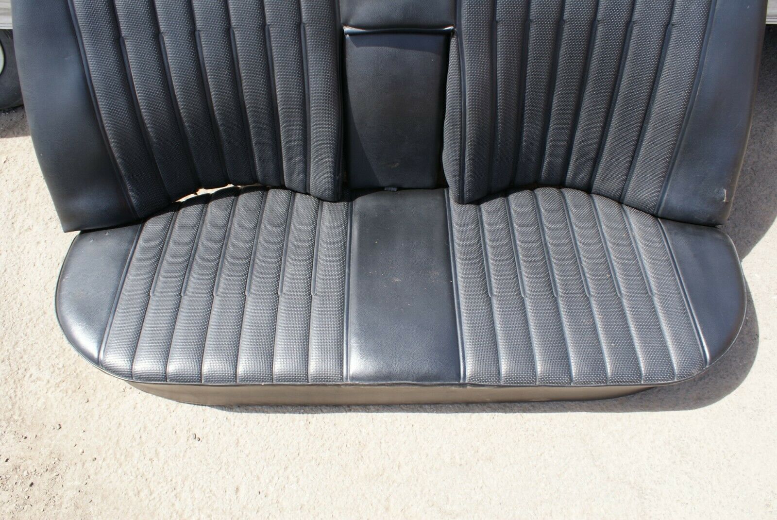 3172 Mercedes-Benz W115 220D Rear Seat Black Faux Leather