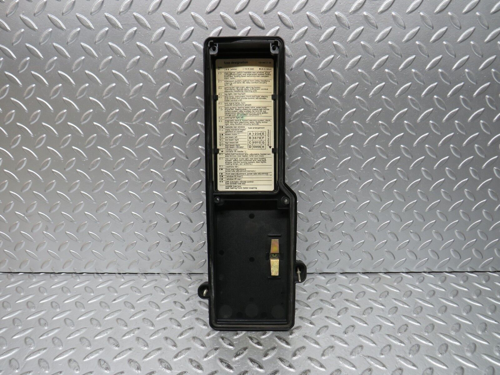 28962 Mercedes-Benz C124 320CE Coupe Fuse Box Lid Cover Panel 1245400282