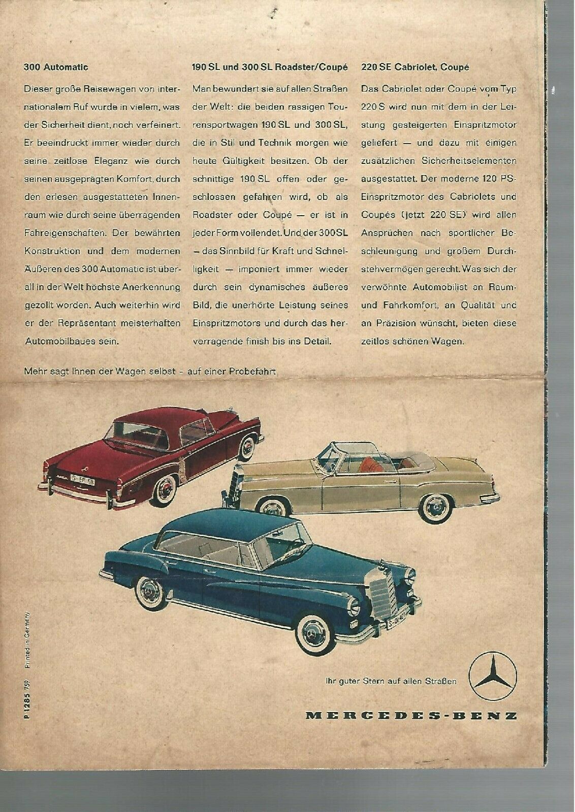 3017 Mercedes-Benz Prospekt "ein neues Programm f__r alle W__nsche"