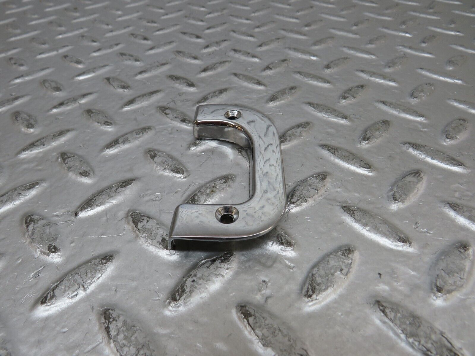 27167 Mercedes-Benz W123 280E Left Interior Chrome Door Latch Trim 1237230124