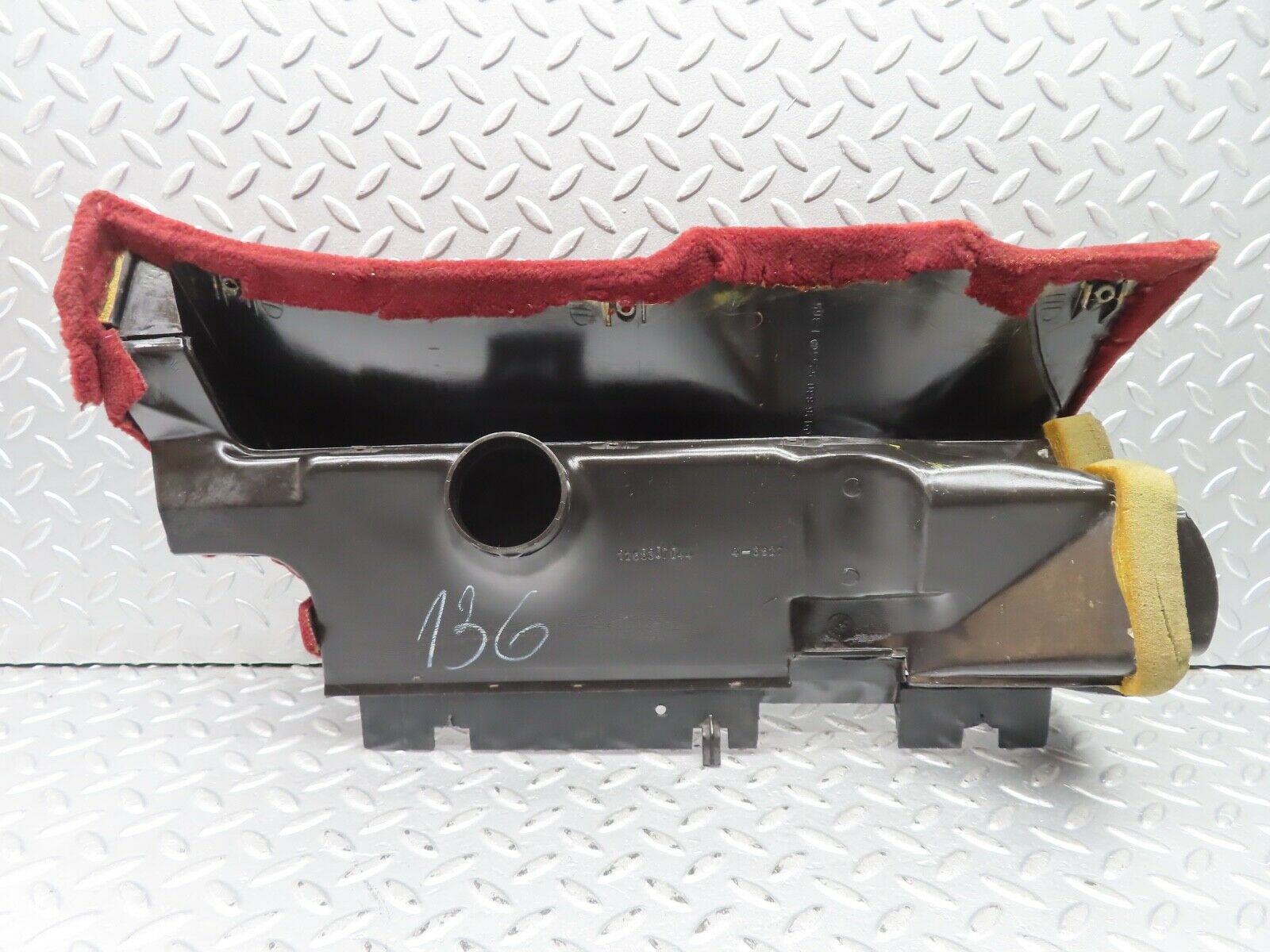 21501 Mercedes-Benz W126 300SE Under Dash Panel Right Burgundy Red 1268305244