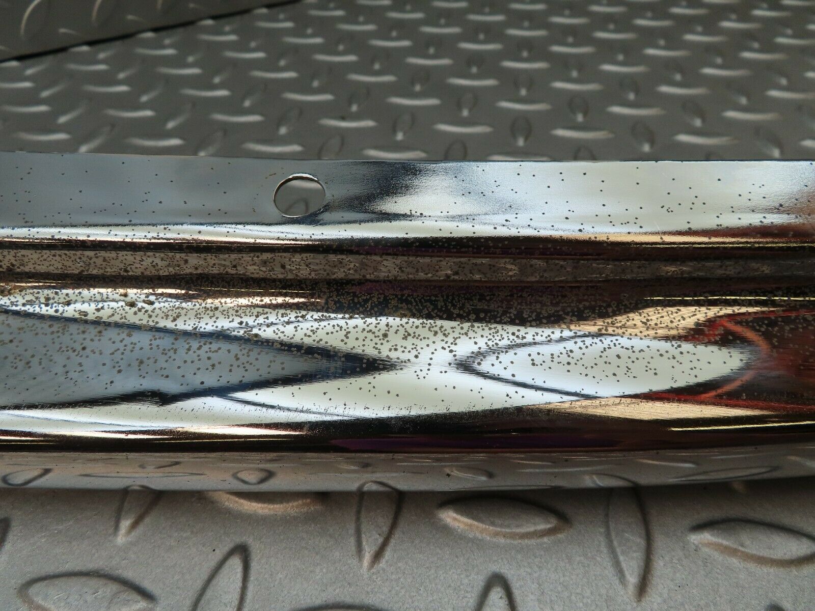 3475 Mercedes-Benz W108 280SE Rear Left Upper Bumper Chrome