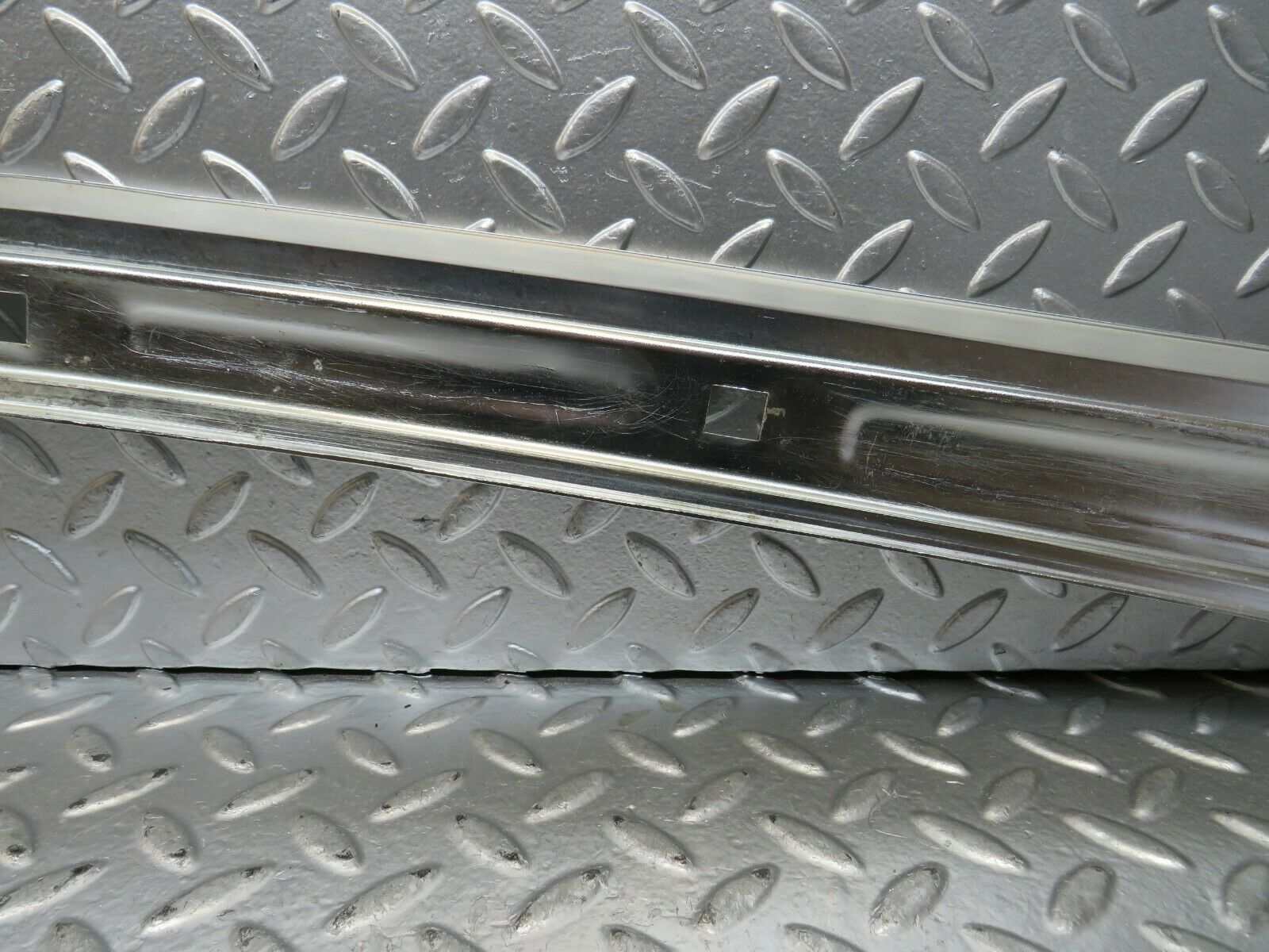 23367 Mercedes-Benz W116 350SE A Pillar Chrome Moulding Trim Left Side