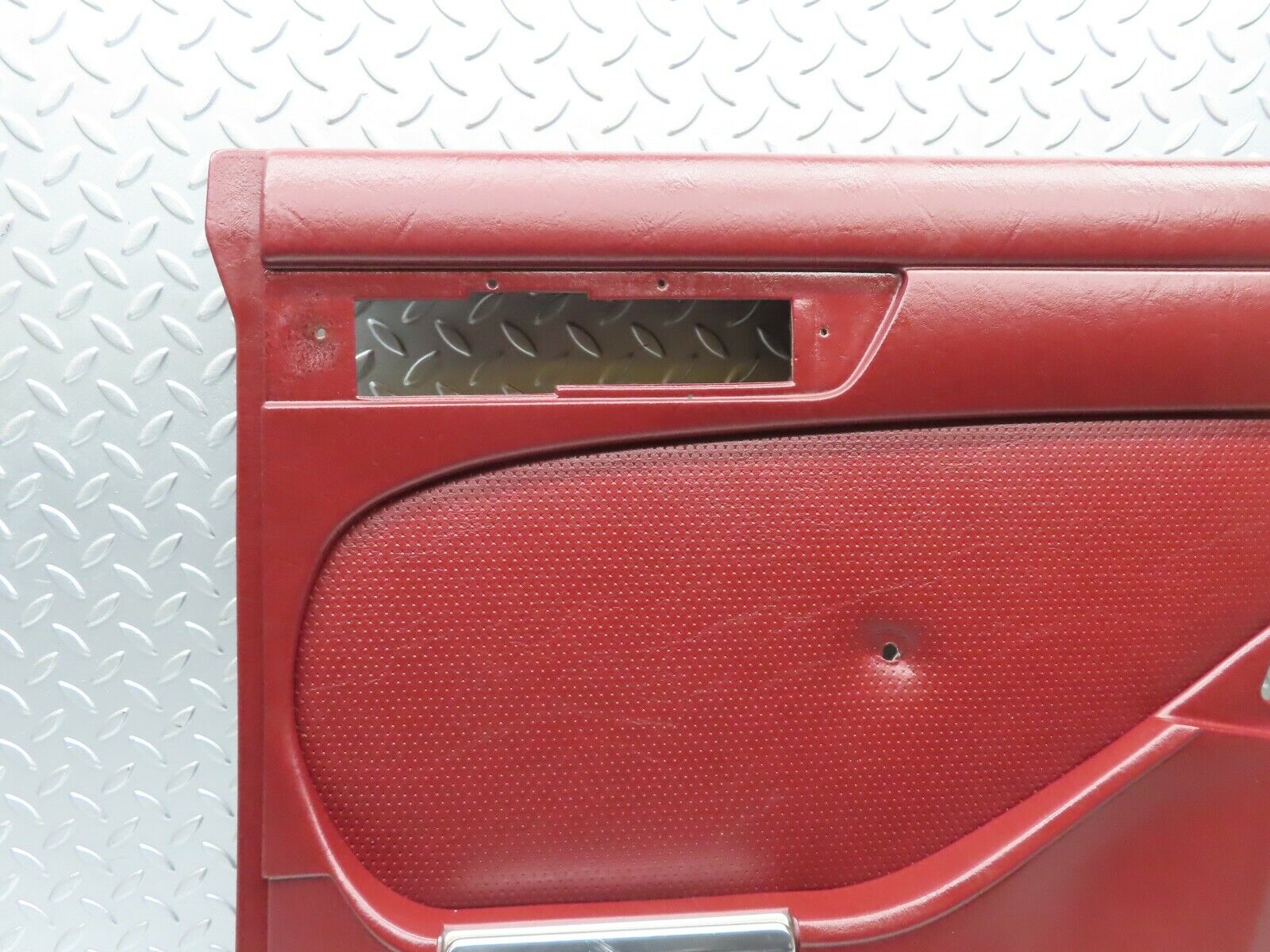 21457 Mercedes-Benz W126 300SE Rear Right Door Card Burgundy Red 1267370270