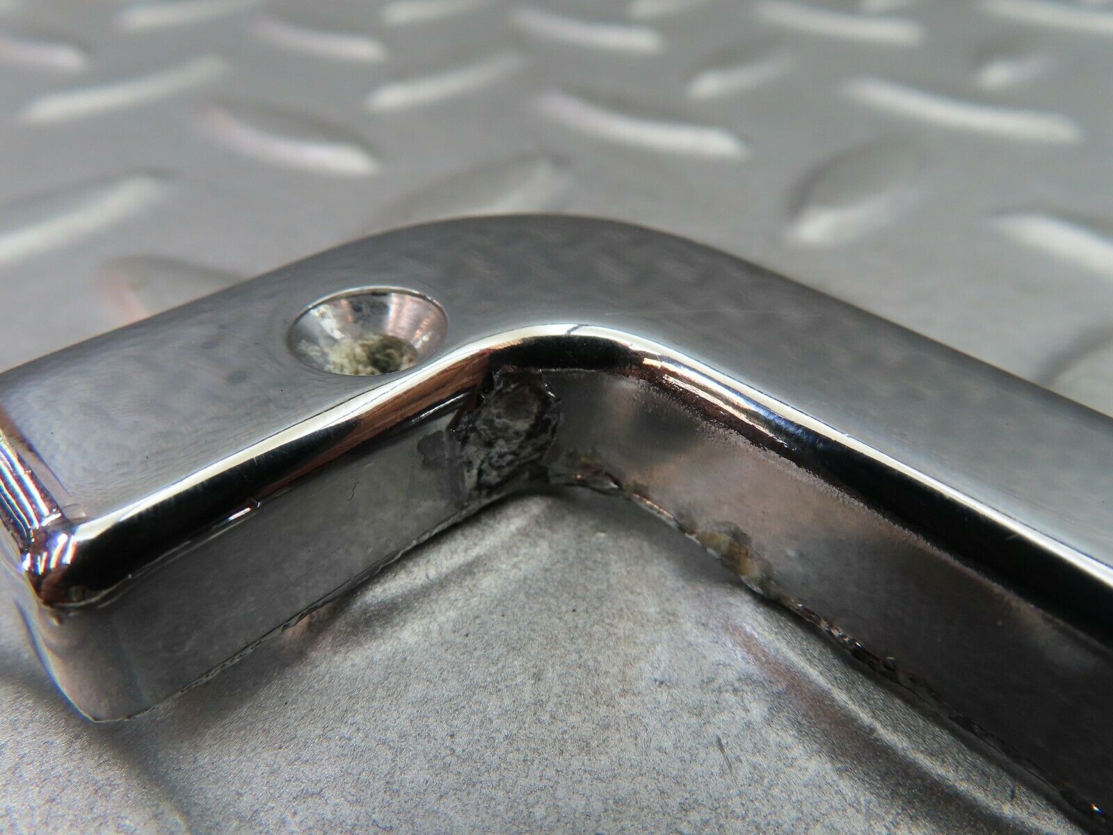 6070 Mercedes-Benz W126 380SE Right Interior Chrome Door Latch Trim 1237230224