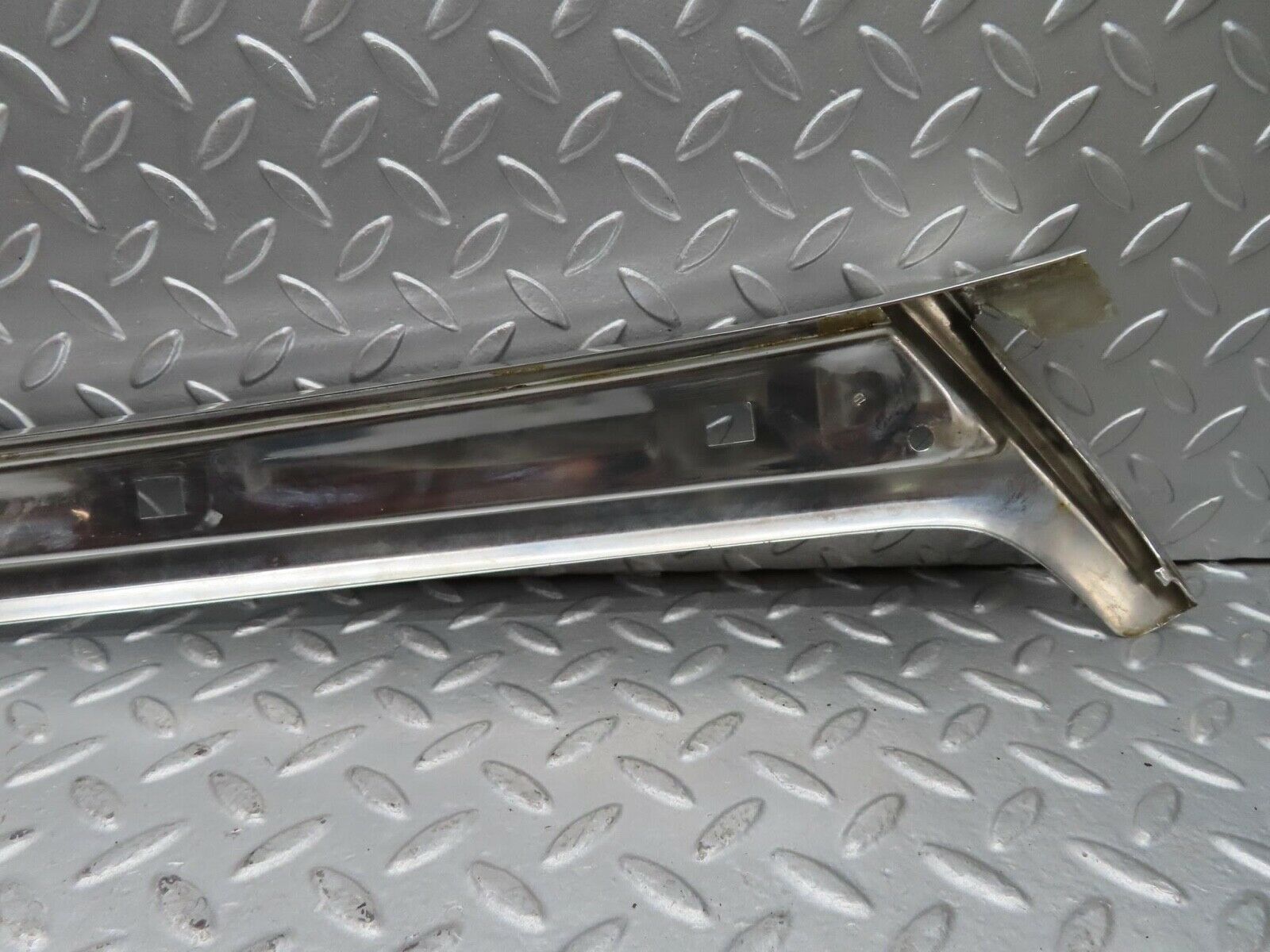 14314 Mercedes-Benz W116 350SE A Pillar Chrome Moulding Trim Right Side