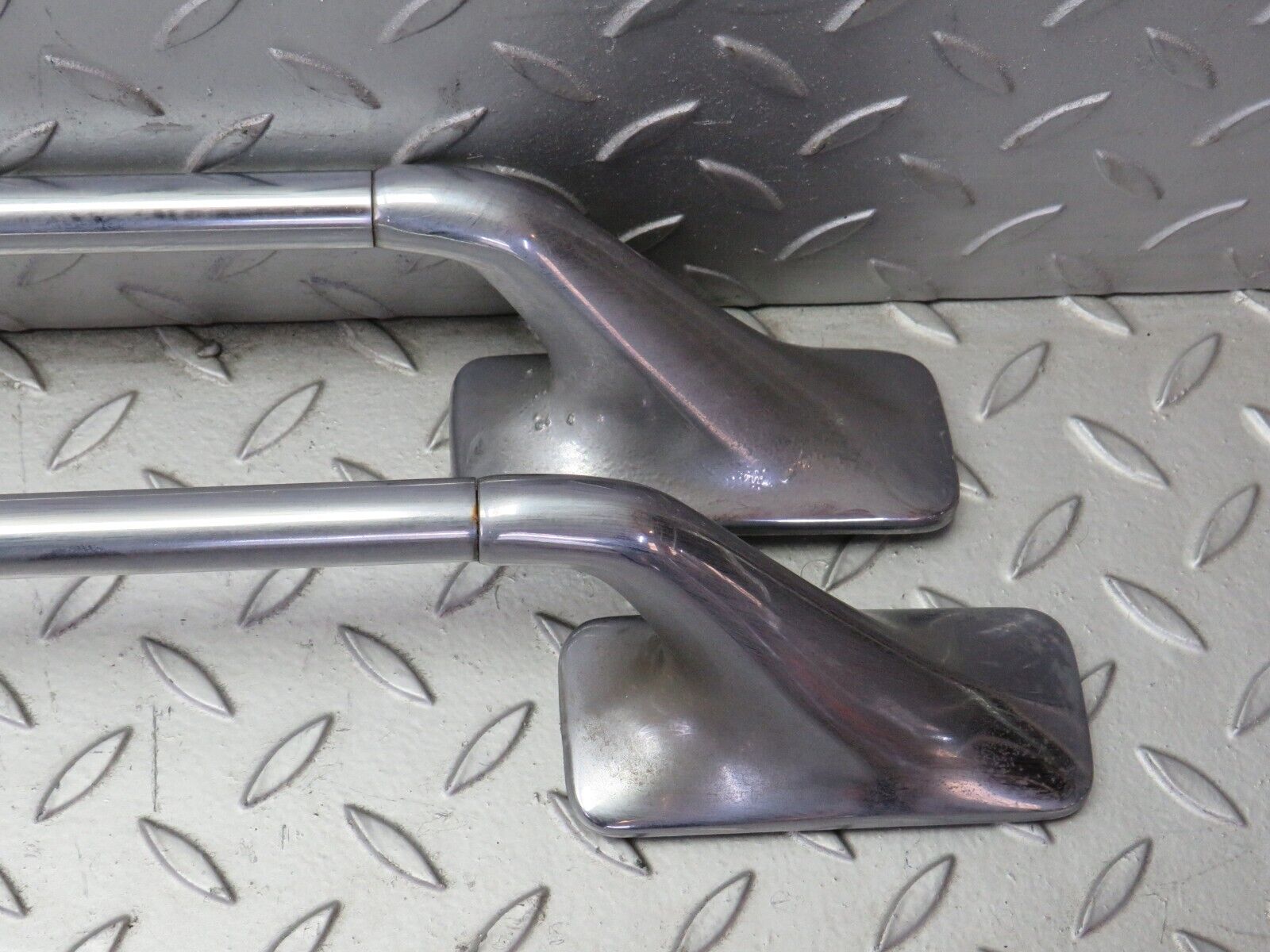 28226 Mercedes-Benz S123 240D Wagon Roof Rack Roof Chrome Bar Pair 1238420714