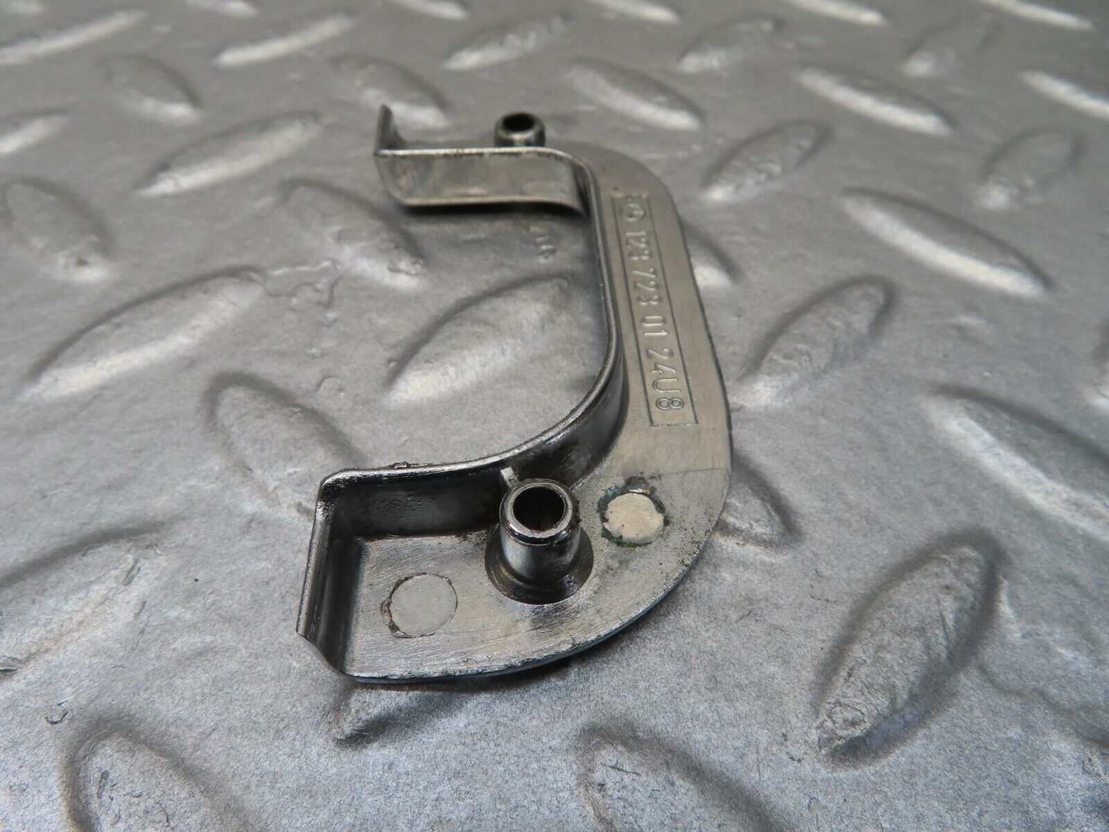 16040 Mercedes-Benz W123 280E Left Interior Chrome Door Latch Trim 1237230124