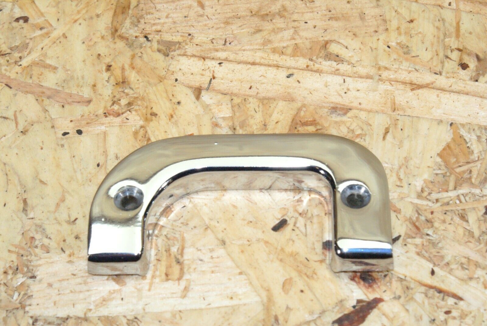 2313 Mercedes-Benz W123 280E Left Interior Chrome Door Latch Trim 1237230124