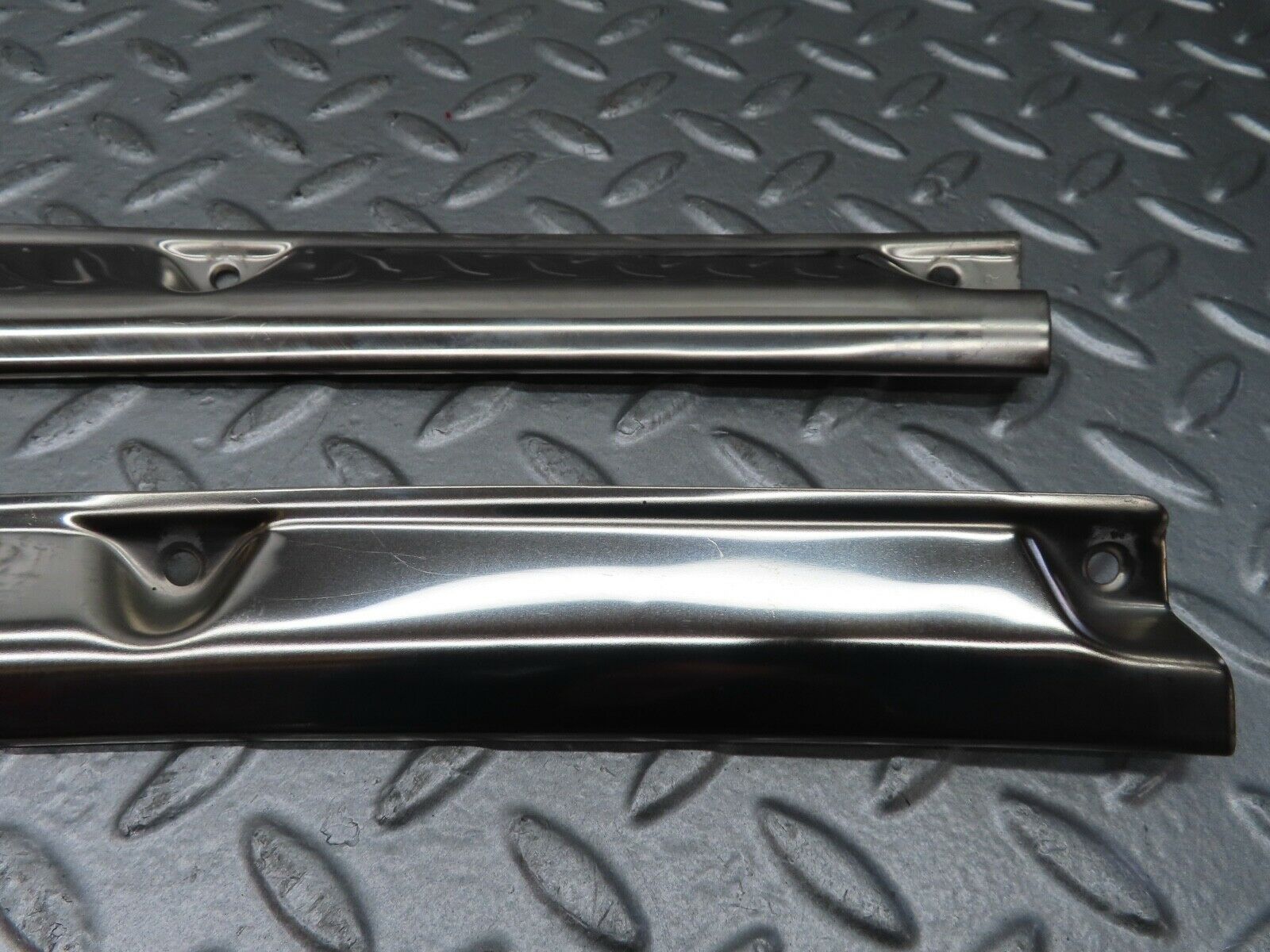 20067 Mercedes-Benz R129 300SL Coupe Folding Top Rail Chrome Trim Cover Pair