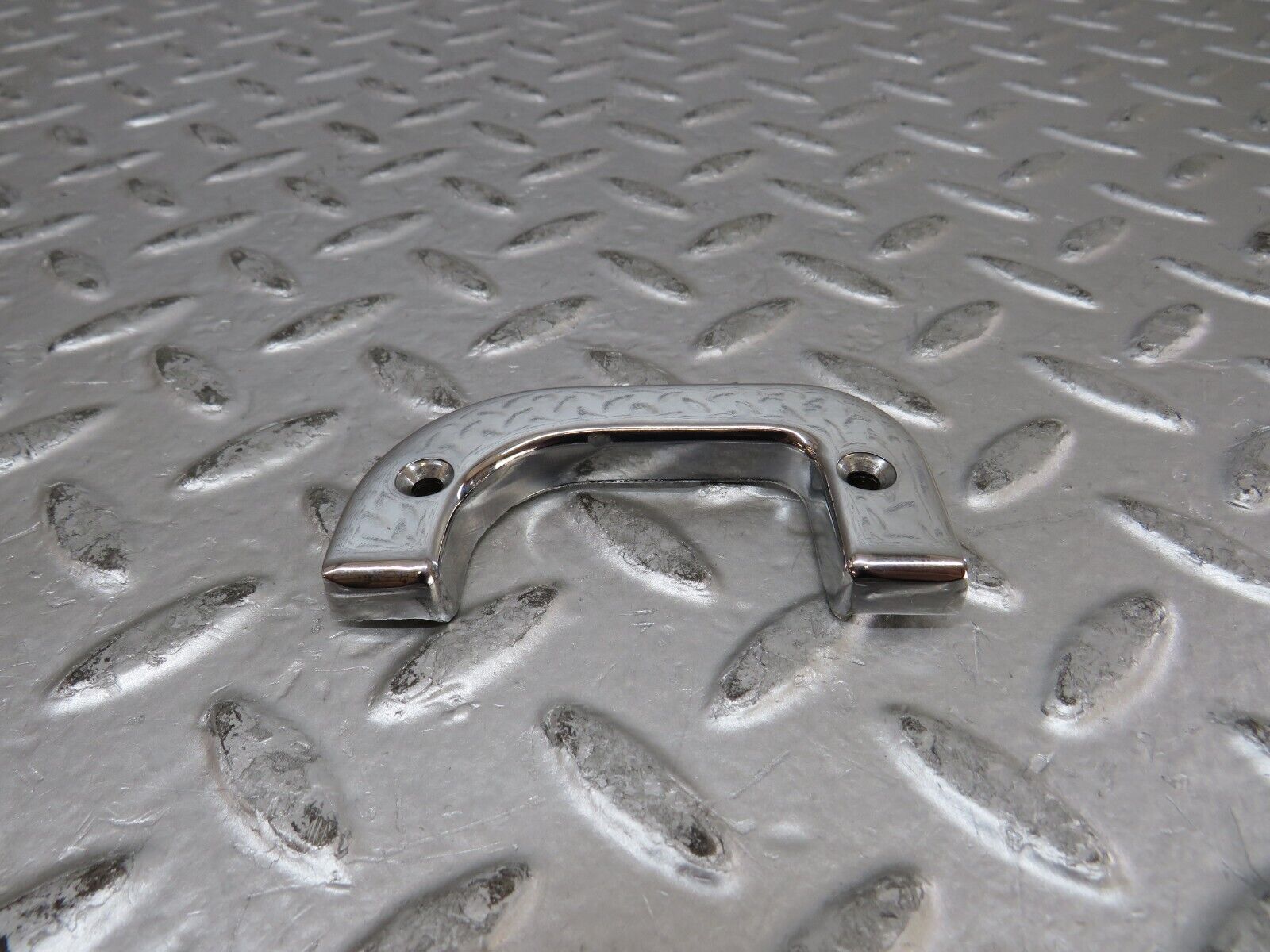 27167 Mercedes-Benz W123 280E Left Interior Chrome Door Latch Trim 1237230124