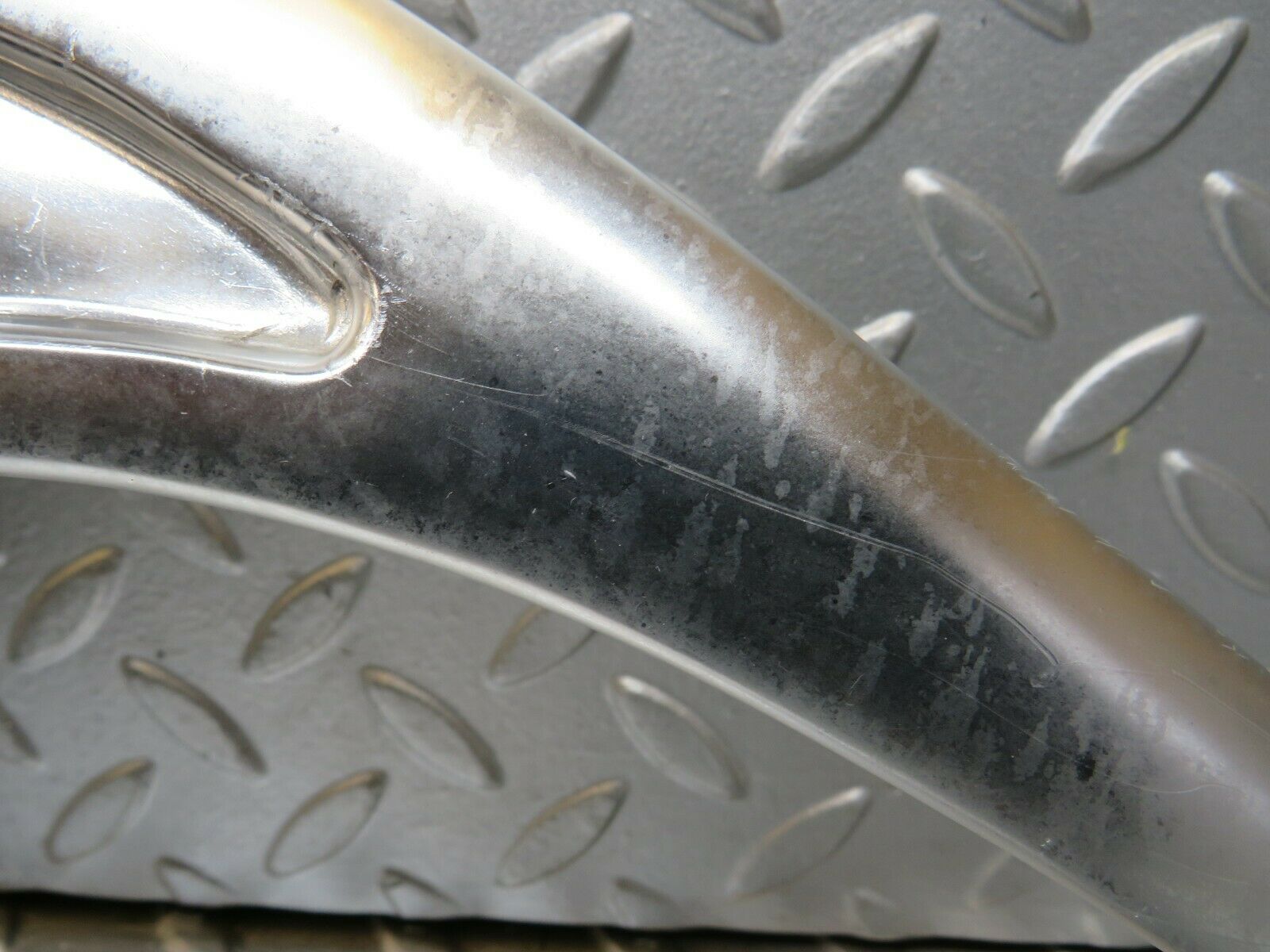 23367 Mercedes-Benz W116 350SE A Pillar Chrome Moulding Trim Left Side