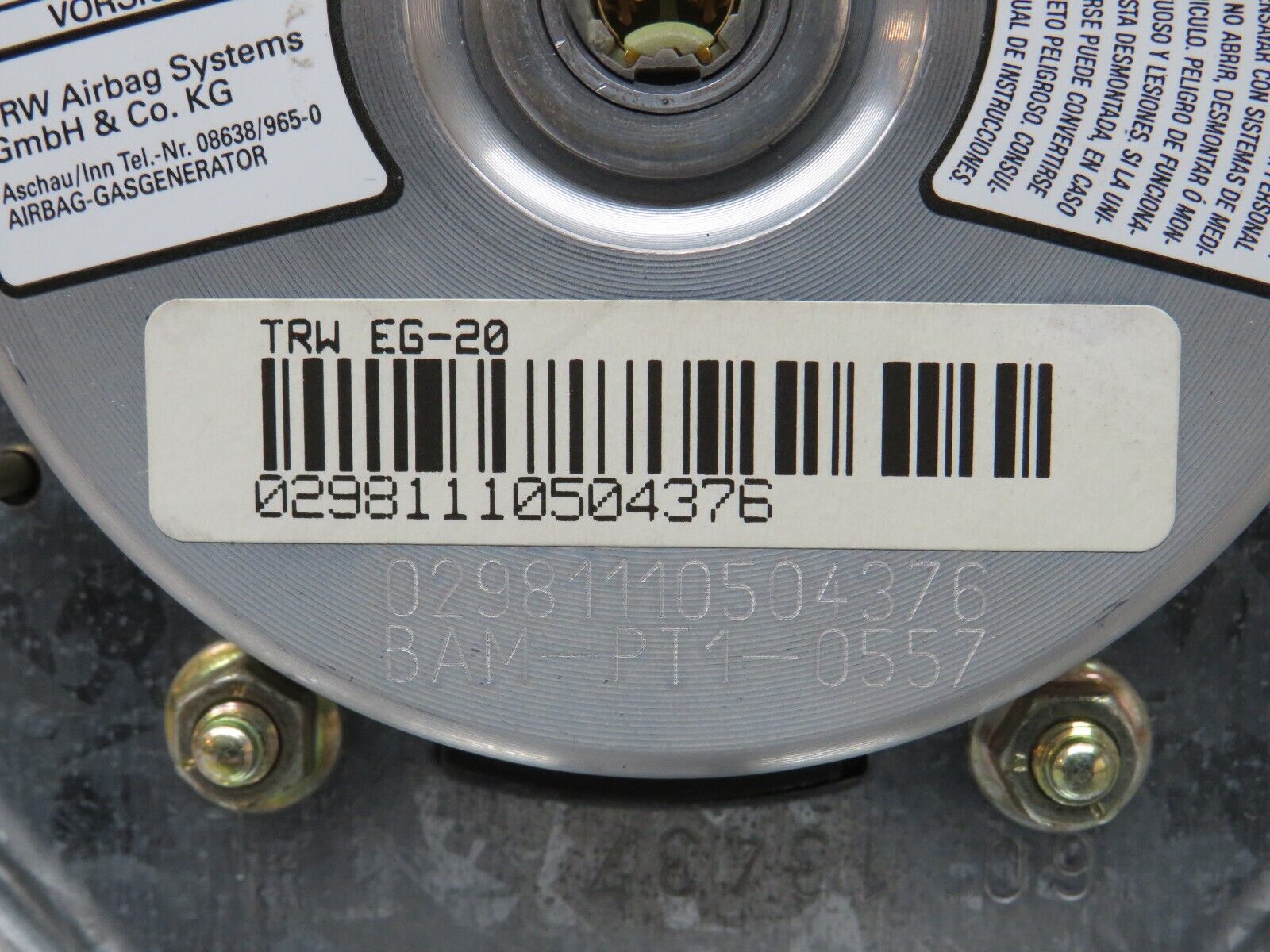 24959 Mercedes-Benz W140 S320 Front Left Door Airbag 1408600505