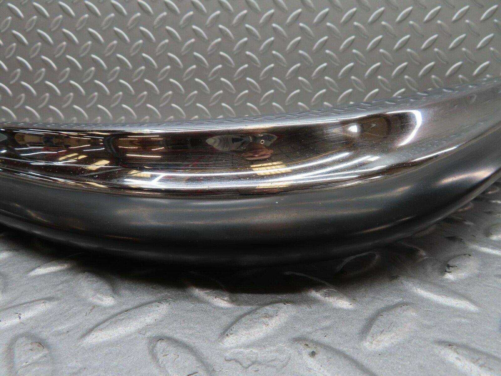 14313 Mercedes-Benz W116 350SE Rear Left Upper Bumper Chrome 1168800771