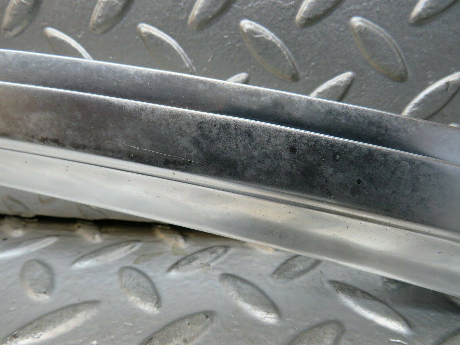 23369 Mercedes-Benz W116 350SE C Pillar Chrome Moulding Trim Left Side