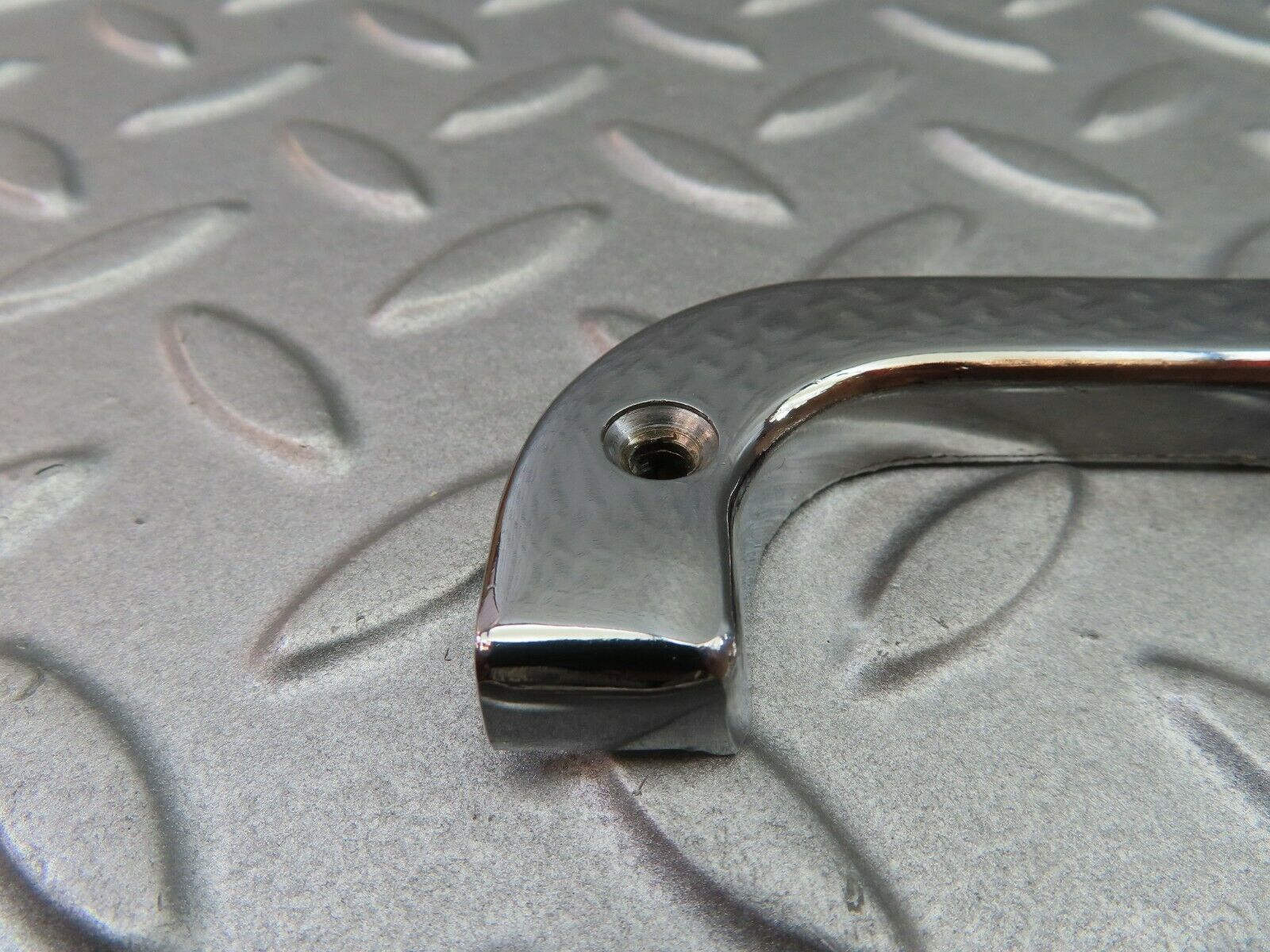 6073 Mercedes-Benz W126 380SE Left Interior Chrome Door Latch Trim 1237230124