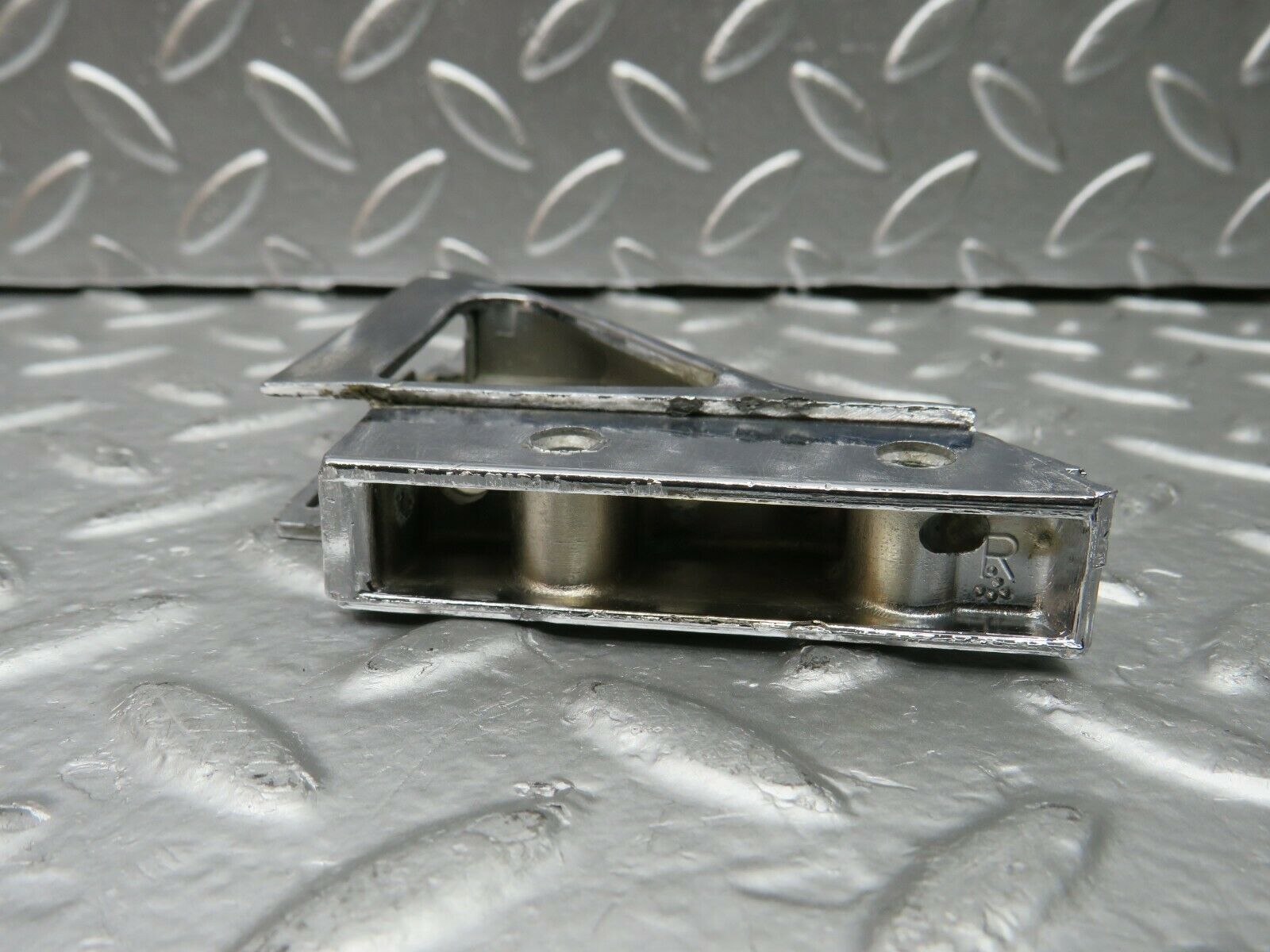 22753 Mercedes-Benz C107 450SLC Coupe Right Wing Mirror Triangle Chrome Bracket