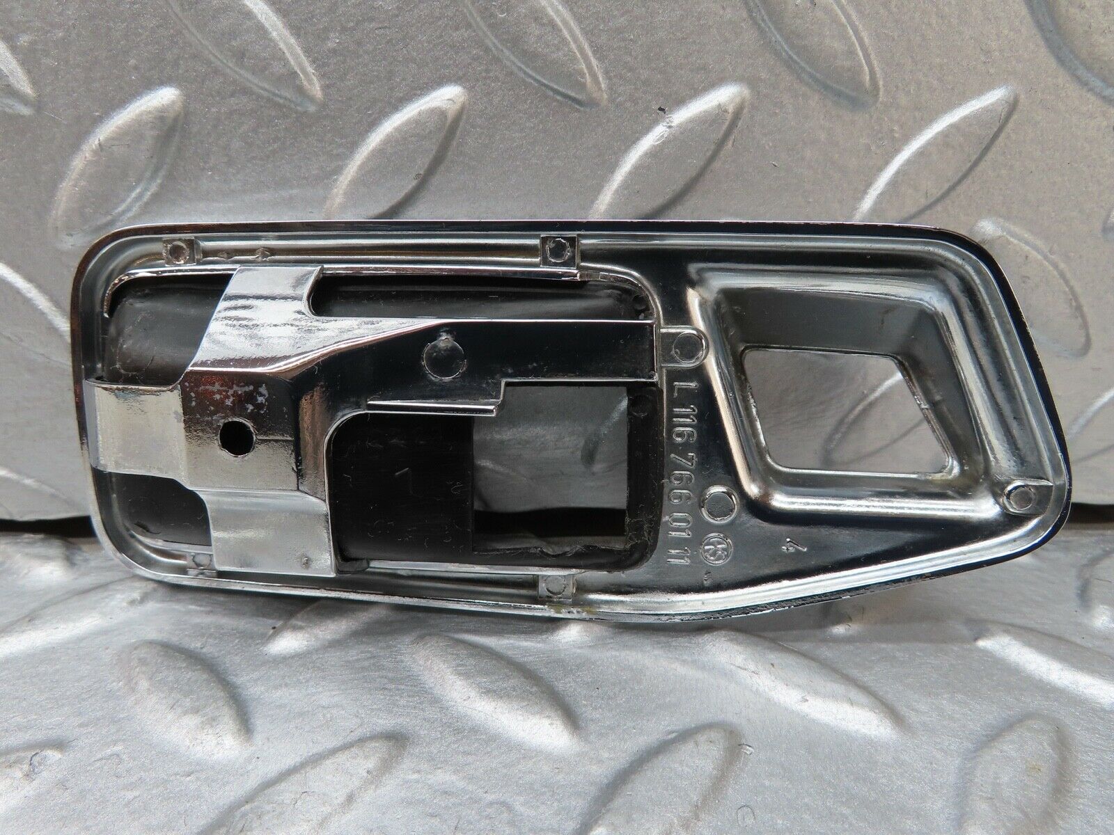 17573 Mercedes-Benz W116 450SEL Chrome Frame For Door Opener Left 1167660111