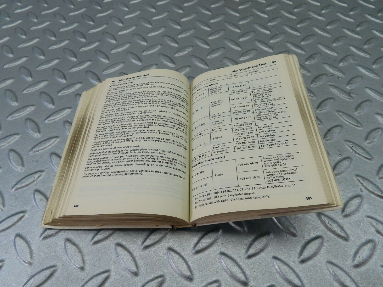 8023 Mercedes-Benz Technical Data Passenger Cars