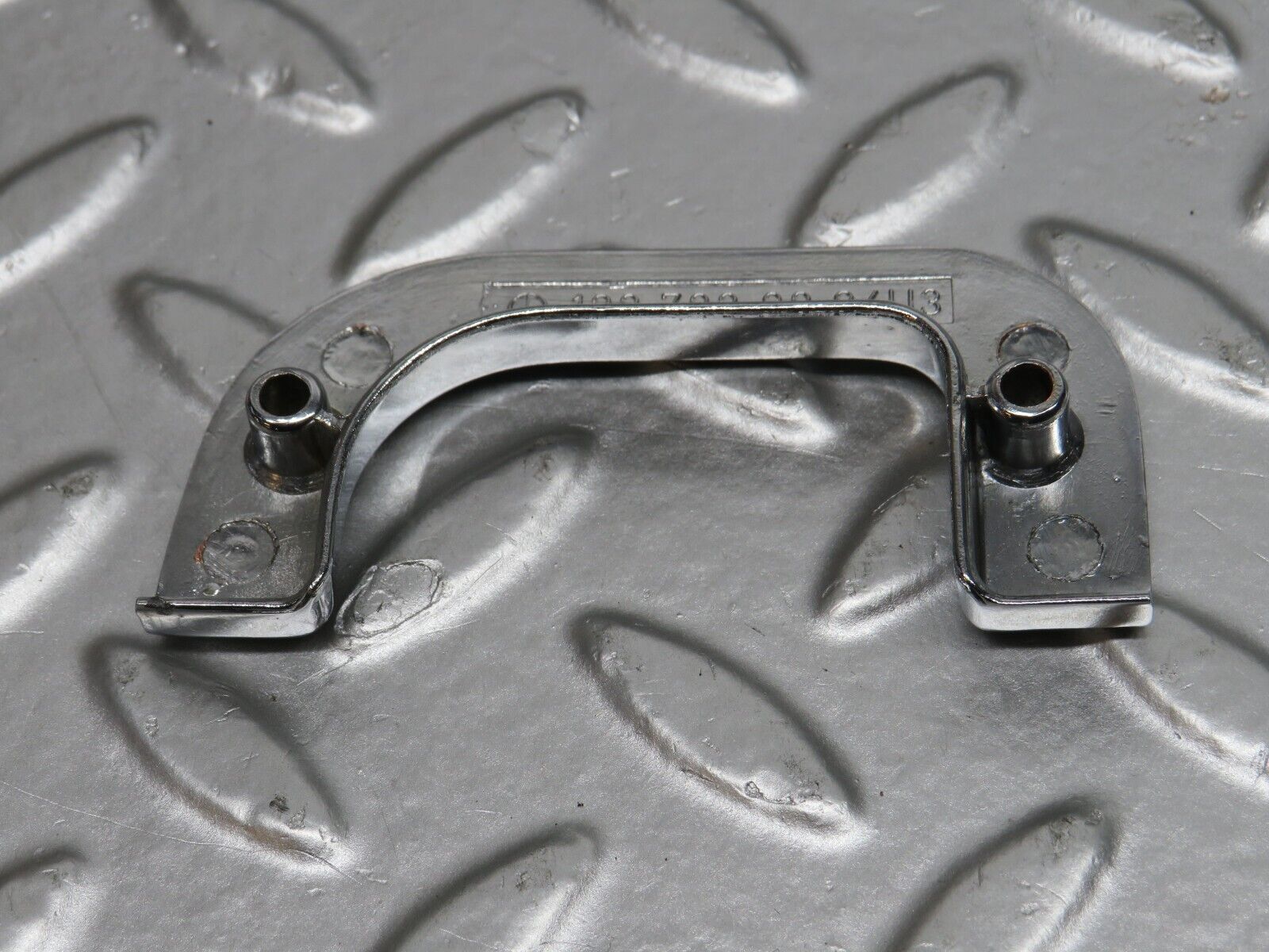 32181 Mercedes-Benz W123 230E Right Interior Chrome Door Latch Trim 1237230224