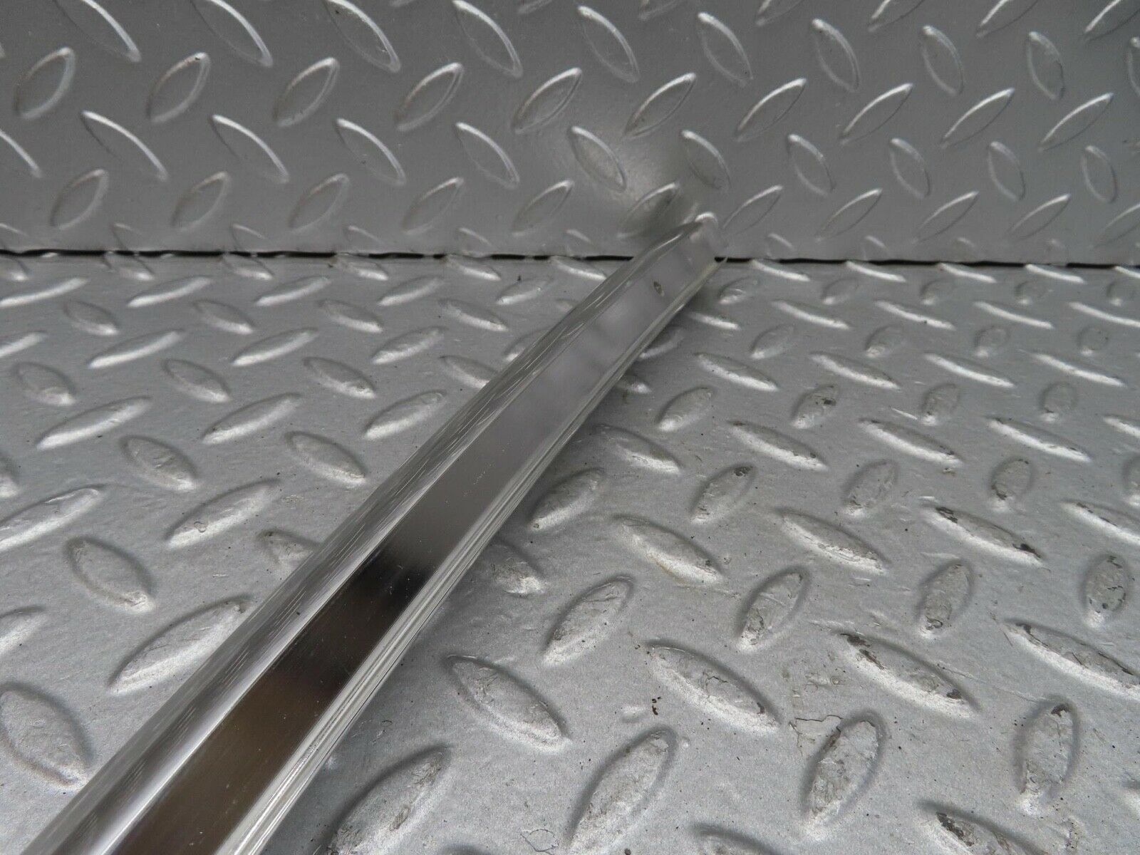 14329 Mercedes-Benz W116 350SE Rear Left Door Rear Chrome Window Channel