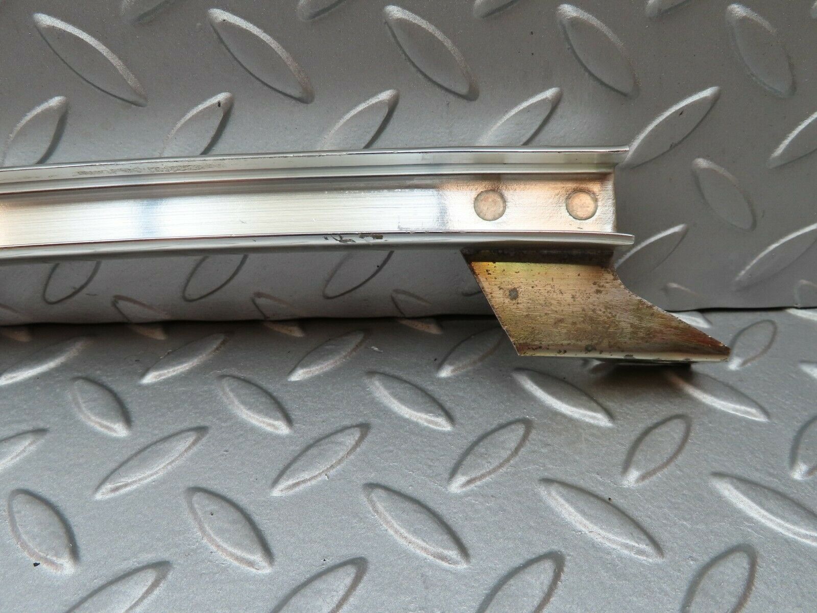 4298 Mercedes-Benz W123 230E Rear Left Chrome Window Channel