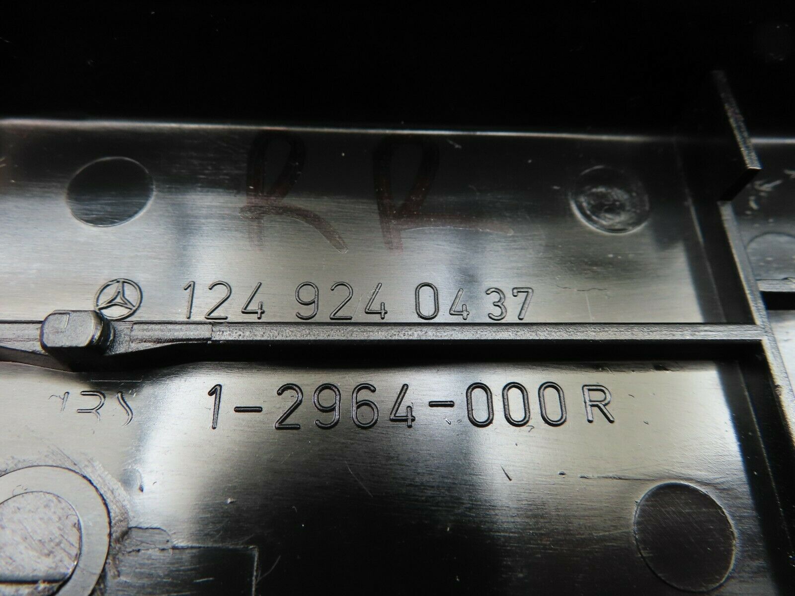 6527 Mercedes-Benz S124 E220 Wagon Rear Right Backrest Lever Cover 1249240437