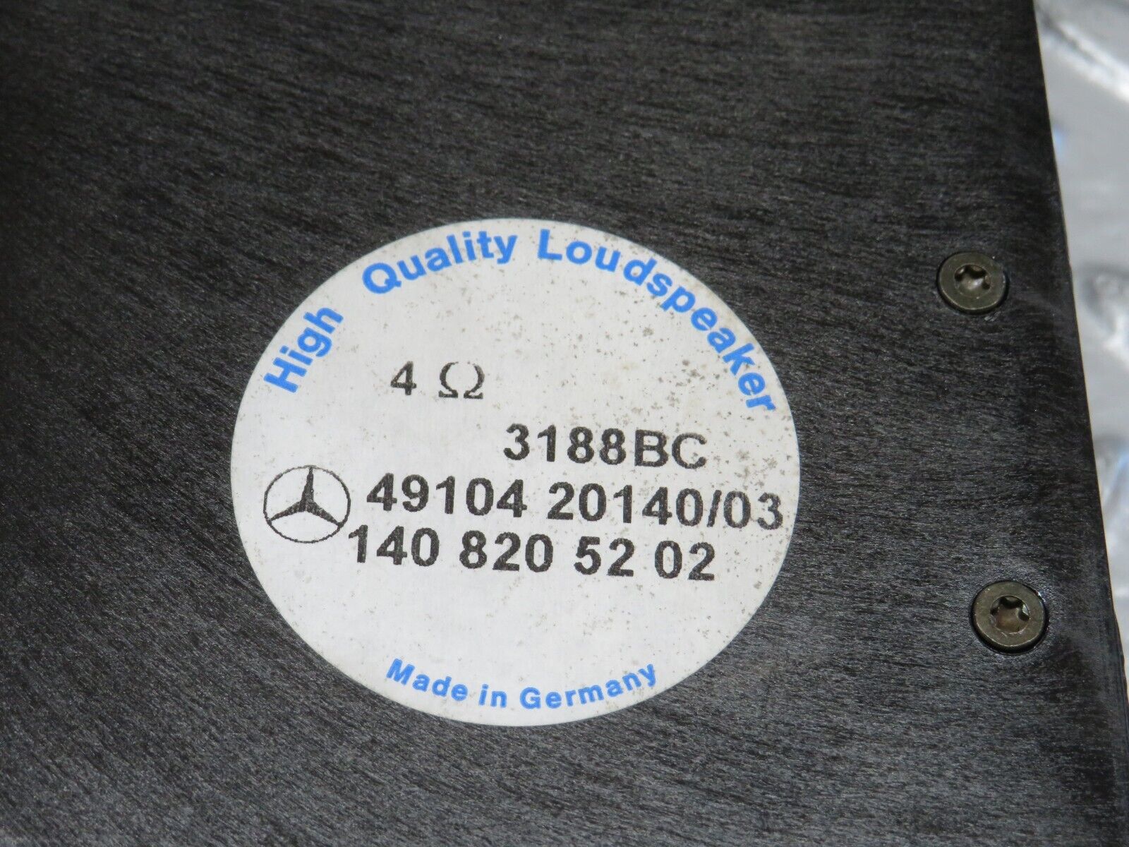 25068 Mercedes-Benz W140 S320 Front Right Door Speaker Nokia 1408205202